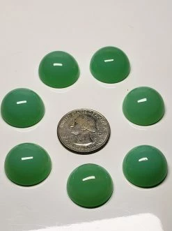 Tools4transformation Green Opalesence Andara Crystal Cabochon Chakra Set Chakra Sets - Therapeutic Gems & Crystals