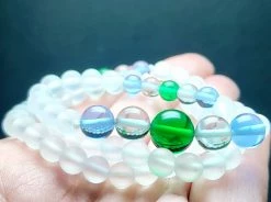 Tools4transformation Green Violet Flame Andara Crystal Necklace 18.25inch