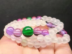 Tools4transformation Green Violet Flame Andara Crystal Necklace 18.25inch