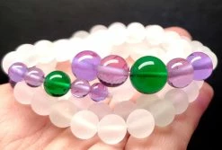 Tools4transformation Green Violet Flame Andara Crystal Necklace 24.5inch