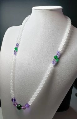 Tools4transformation Green Violet Flame Andara Crystal Necklace 26inch
