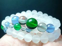 Tools4transformation Green Violet Flame Andara Crystal Necklace 26inch