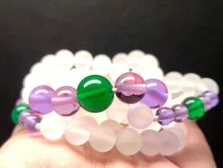 Tools4transformation Green Violet Flame Andara Crystal Necklace 26inch