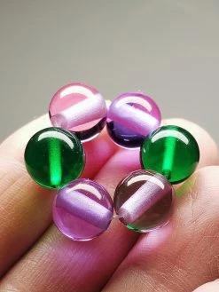 Tools4transformation Green Violet Flame Andara Crystal Healing /Meditation Ring