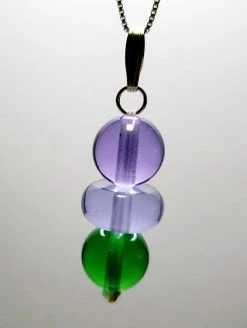 Tools4transformation Green Violet Healing Flame Andara Crystal Pendant Healing Flames