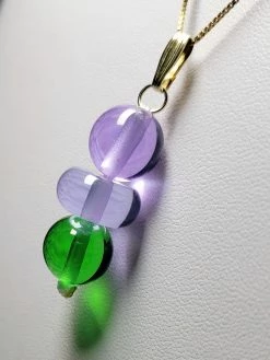 Tools4transformation Green Violet Healing Flame Andara Crystal Pendant Healing Flames