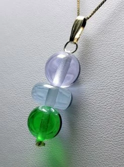 Tools4transformation Green Violet Healing Flame Andara Crystal Pendant Healing Flames