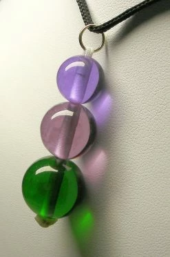 Tools4transformation Green Violet Healing Flame Andara Crystal Simple Wear Pendant