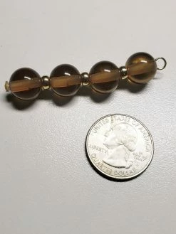 Tools4transformation Brown - Honey Andara Crystal Pendant With Gold (4 X 12mm)