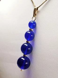 Tools4transformation Indigo Andara Crystal With Gold Pendant (1 X 8-14mm) Pendants