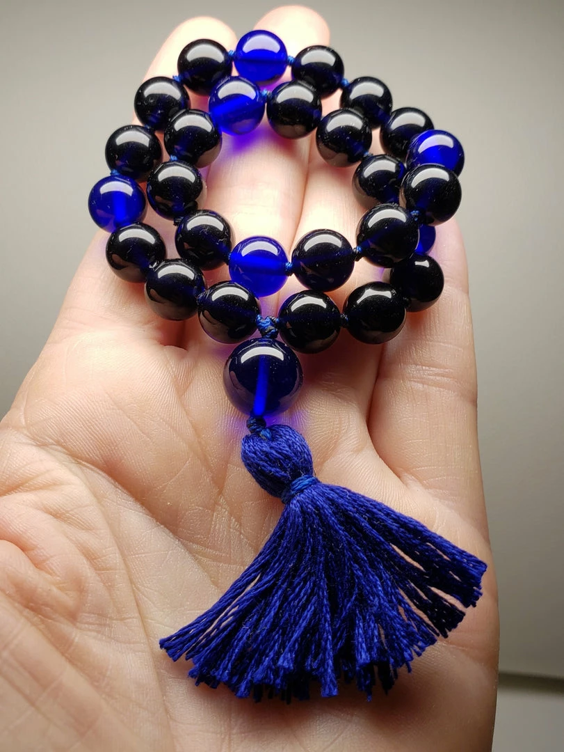 Tools4transformation Andara Crystal Mala / Prayer Beads - Indigos