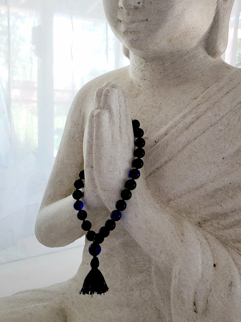 Tools4transformation Andara Crystal Mala / Prayer Beads - Indigos