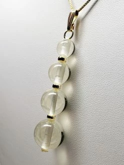 Tools4transformation Pendants Gold Light Andara Crystal Pendant With Gold ( 1 X 8mm-14mm)