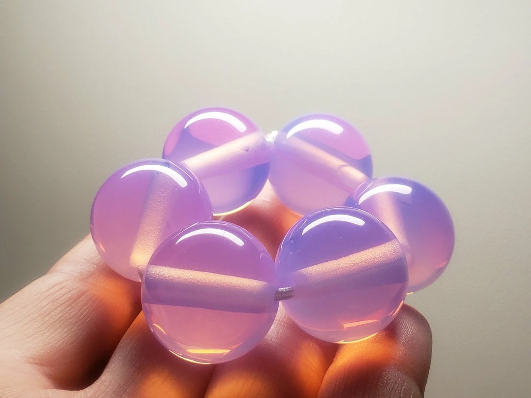 Tools4transformation Opalescent Lavender Andara Crystal JUMBO Healing/Meditation Ring