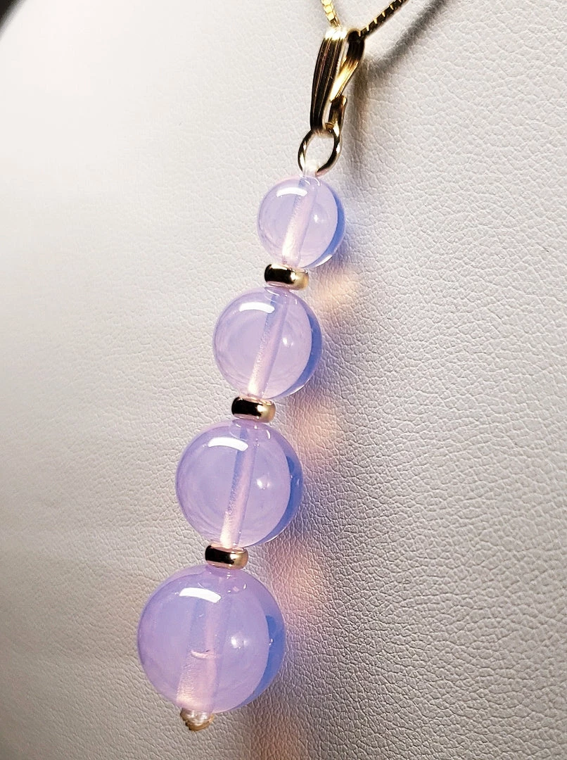 Tools4transformation Pendants Opalesence Lavender Andara Crystal With Gold Pendant (1 X 8-14mm)