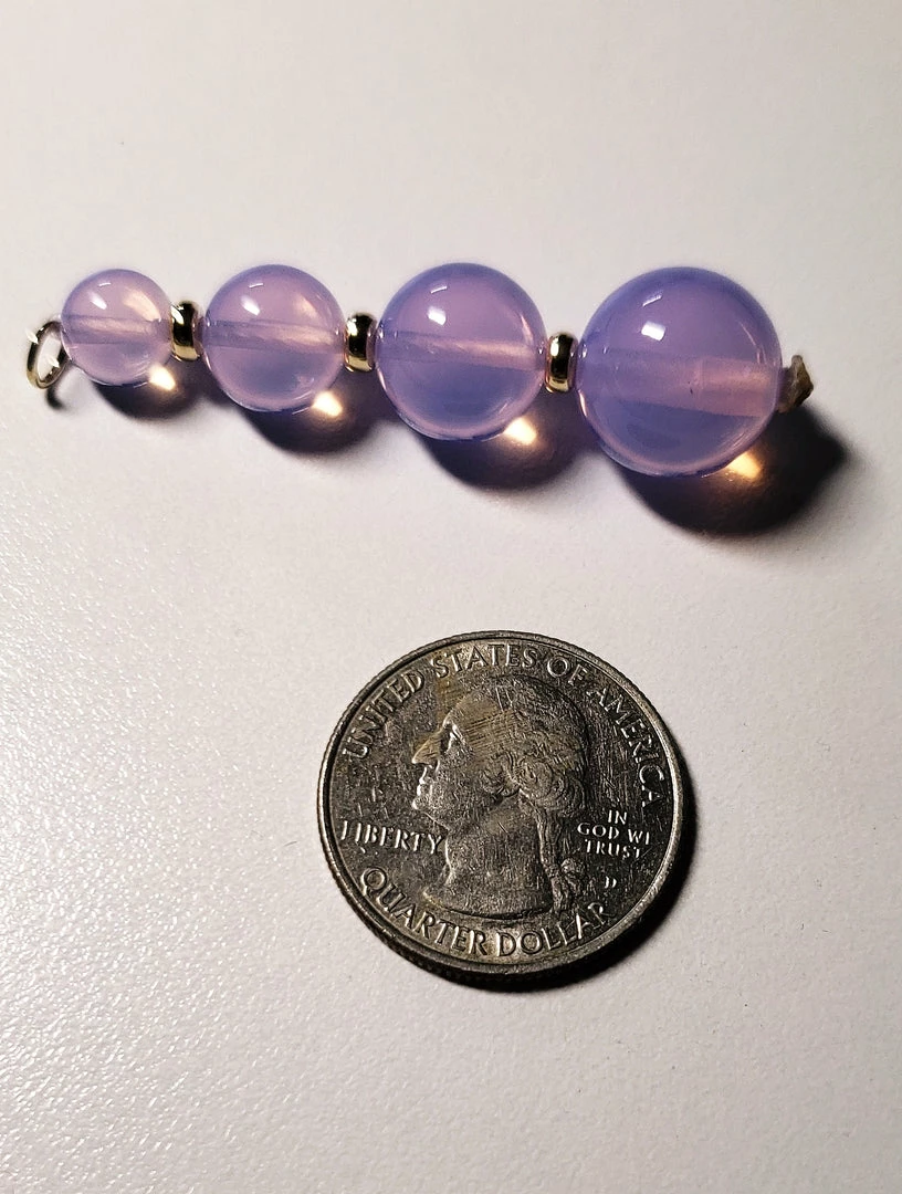 Tools4transformation Pendants Opalesence Lavender Andara Crystal With Gold Pendant (1 X 8-14mm)