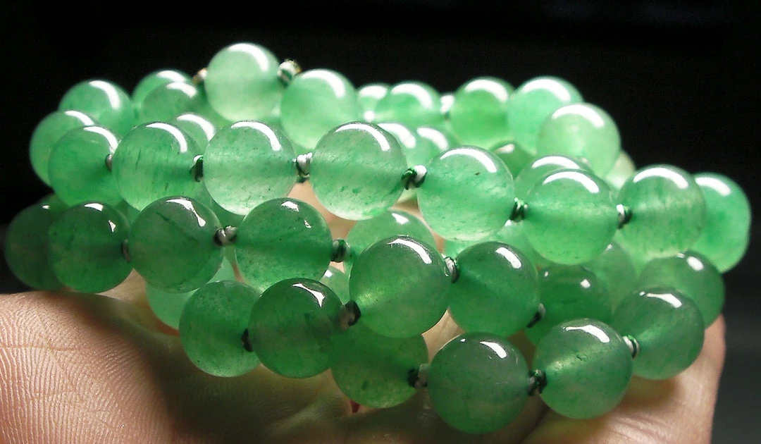 Tools4transformation Light Green Aventurine EO+ 8+mm 25inch Aventurine - Light Green