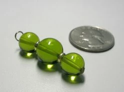 Tools4transformation Pendants Green Light Andara Crystal With Gold Pendant (2 X 10mm & 1 X 12mm)