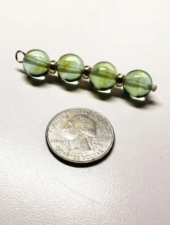 Tools4transformation Aqua Blue Shaman Andara Crystal Pendant With Gold (4 X 11mm)