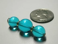 Tools4transformation Blue - Bright Light Andara Crystal With Gold Pendant (2 X 10mm & 1 X 12mm)