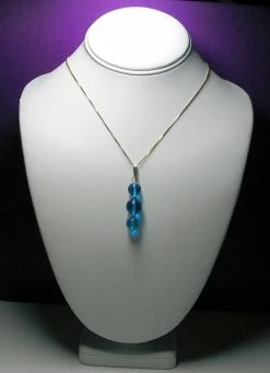 Tools4transformation Blue - Bright Medium Andara Crystal With Gold Pendant (2 X 10mm & 1 X 12mm) Pendants