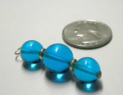 Tools4transformation Blue - Bright Medium Andara Crystal With Gold Pendant (2 X 10mm & 1 X 12mm) Pendants