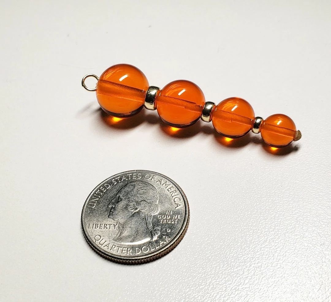 Tools4transformation Pendants Orange Andara Crystal With Gold Pendant (1 X 8-14mm)