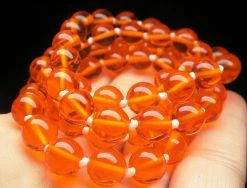 Tools4transformation Orange Andara Crystal Necklace 8mm 24inch