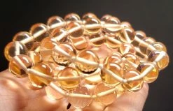 Tools4transformation Peach Andara Crystal Necklace 10mm 27inch