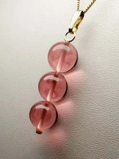 Tools4transformation Peach Pink Andara Crystal Pendant (3 X 12mm)