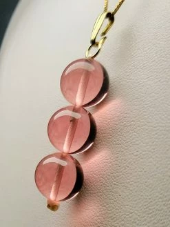 Tools4transformation Peach Pink Andara Crystal Pendant (3 X 12mm)