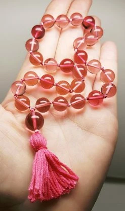 Tools4transformation Andara Crystal Mala / Prayer Beads - Rose & Peach Pink