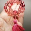 Tools4transformation Andara Crystal Mala / Prayer Beads - Rose & Peach Pink