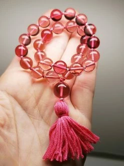 Tools4transformation Andara Crystal Mala / Prayer Beads - Rose & Peach Pink