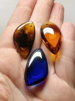 Tools4transformation SPECIAL BUY Bundle E Andara Crystal Simple Wear Pendant Trio - Amber, Blue & Earth Shaman