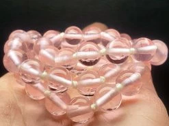 Tools4transformation Pink Andara Crystal Necklace 10mm 25inch