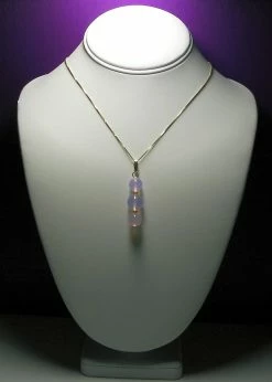 Tools4transformation Pink Opalescence Andara Crystal With Gold Pendant (2 X 10mm & 1 X 12mm)