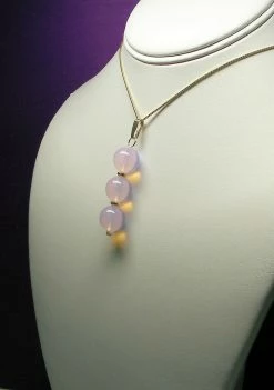 Tools4transformation Pink Opalescence Andara Crystal With Gold Pendant (3 X 12mm)