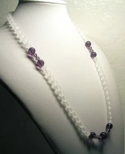 Tools4transformation Purple Ray / Crown Chakra Andara Crystal Necklace 24.5inch