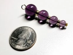 Tools4transformation Purple Andara Crystal With Gold Pendant (1 X 6-12mm) Pendants