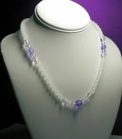 Tools4transformation Pink Violet Flame Andara Crystal Necklace 18.25inch