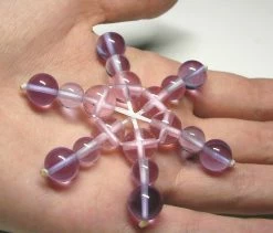 Tools4transformation Andara Crystal Healing & Meditation Tools Pink Violet Healing Flame Andara Crystal Specialized Healing Tool