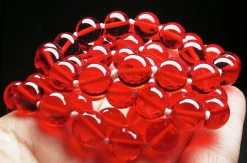 Tools4transformation Red Andara Crystal Necklace 10mm 26inch