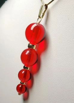 Tools4transformation Red Andara Crystal With Gold Pendant (1 X 8-14mm) Pendants