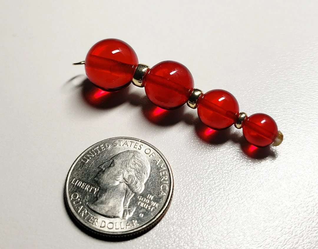 Tools4transformation Red Andara Crystal With Gold Pendant (1 X 8-14mm) Pendants