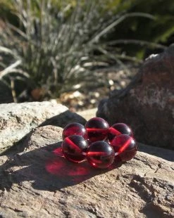 Tools4transformation Red - Deep Andara Crystal Healing /Meditation Ring