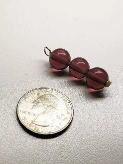 Tools4transformation Purple - Reddish Andara Crystal Pendant (3 X 10mm) Pendants