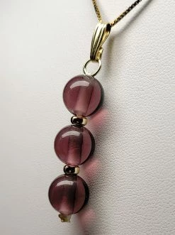 Tools4transformation Pendants Purple - Reddish Andara Crystal Pendant With Gold (3 X 10mm)