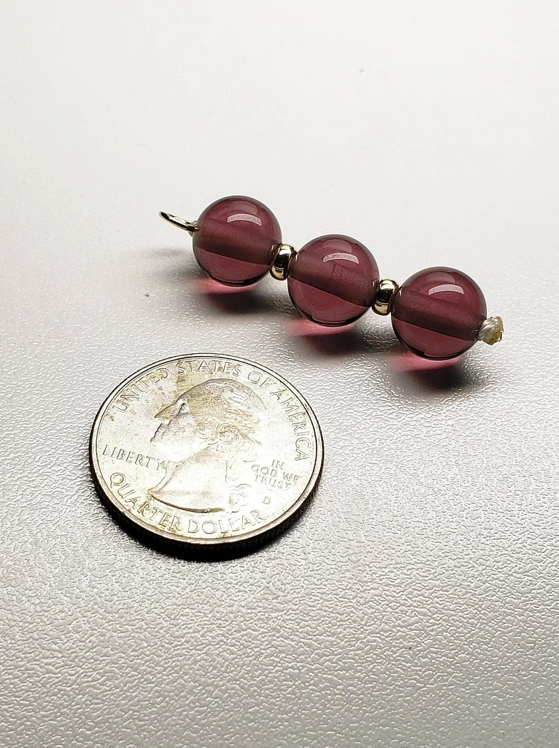 Tools4transformation Pendants Purple - Reddish Andara Crystal Pendant With Gold (3 X 10mm)