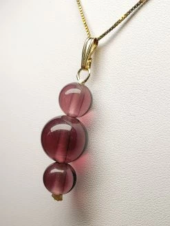 Tools4transformation Purple - Reddish Andara Crystal Pendant (2 X 10mm & 1 X 14mm) Pendants